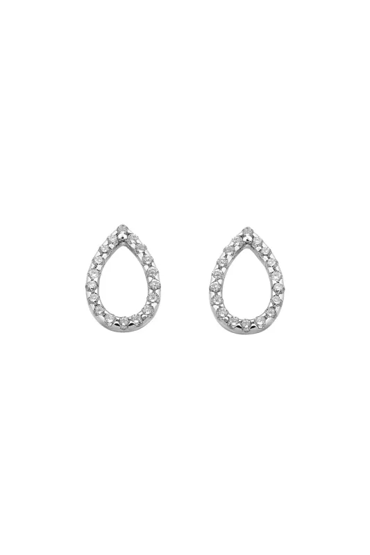 Capsule Diamond Earrings, 9ct White Gold, .24ct Diamond sold by Karen Walker