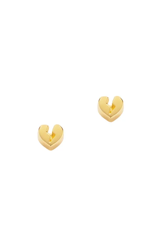 Broken Heart Earrings Gold sold by Karen Walker