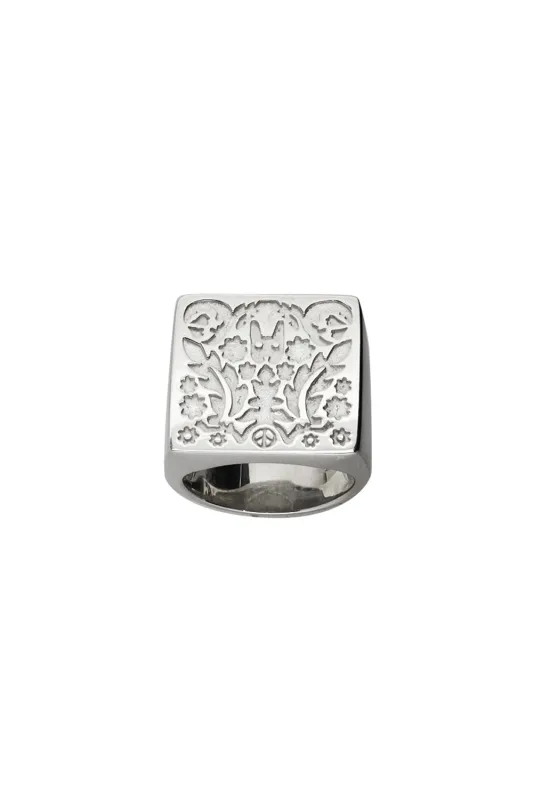 Square Filigree Ring Silver sold by Karen Walker
