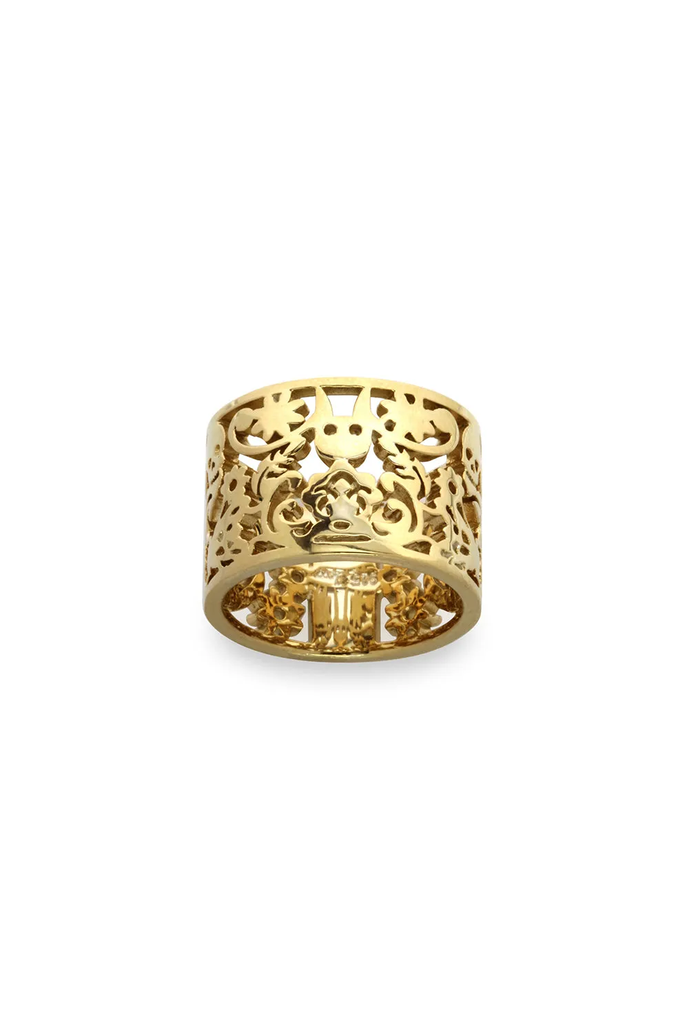 Filigree Ring Gold 15mm sold by Karen Walker