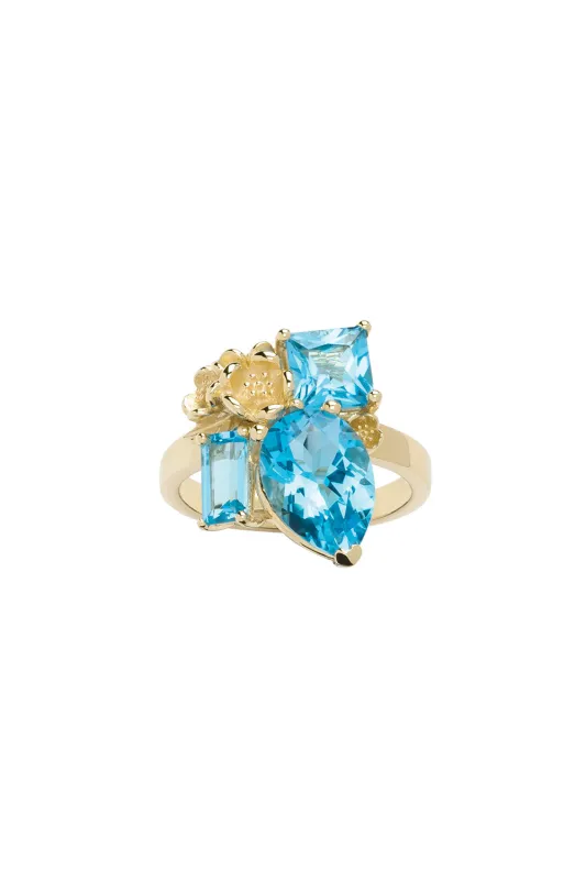 Rock Garden Ring Gold & Topaz sold by Karen Walker