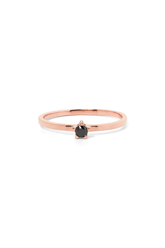 Forever Ring, Rose Gold, Black Diamond sold by Karen Walker