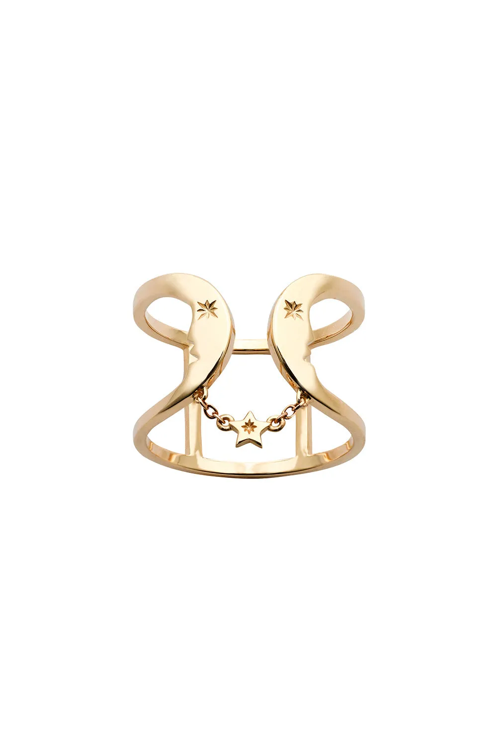Double Crescent Ring Gold sold by Karen Walker