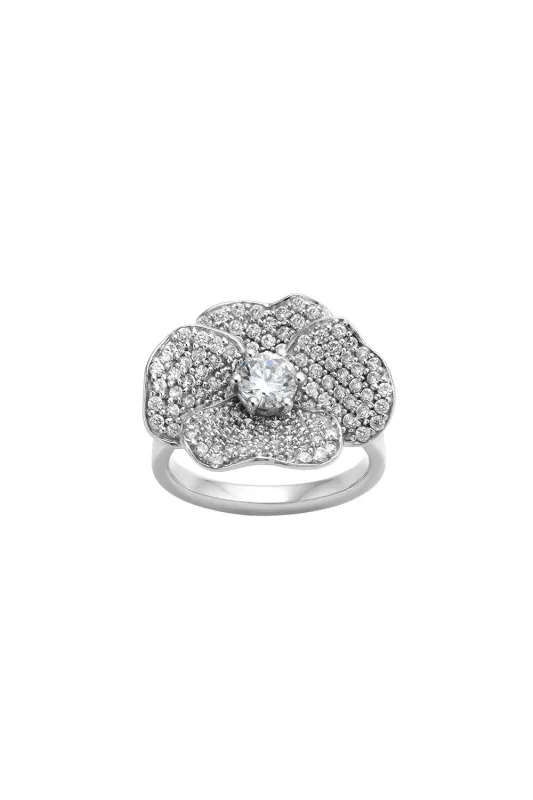 Diamond Pansy Ring, 9ct White Gold, 1.58ct Diamond sold by Karen Walker