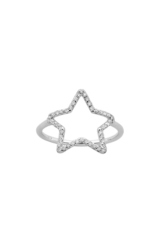 Diamond Star Ring, White Gold, .26ct Diamond sold by Karen Walker