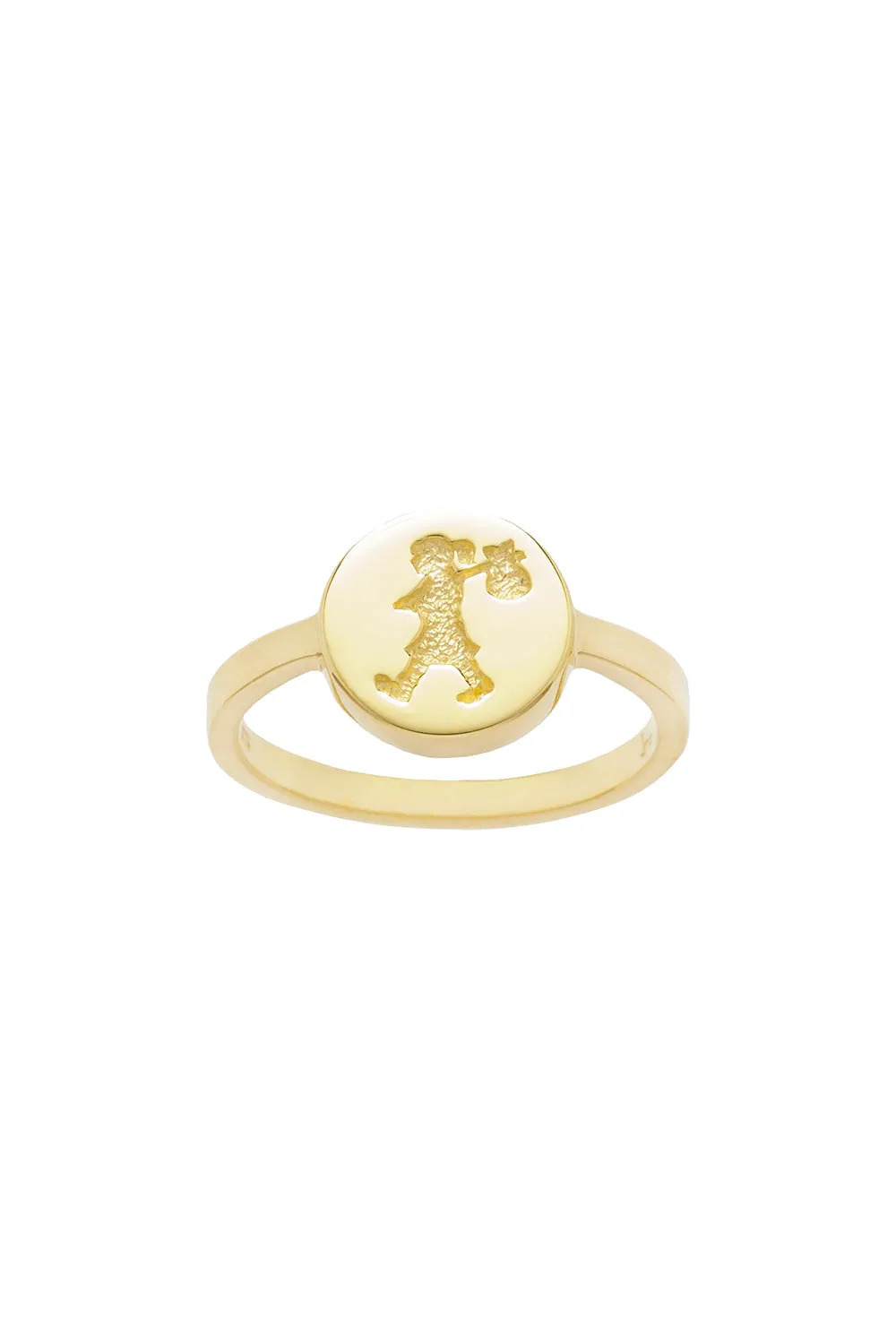Runaway Stamp Ring Gold sold by Karen Walker