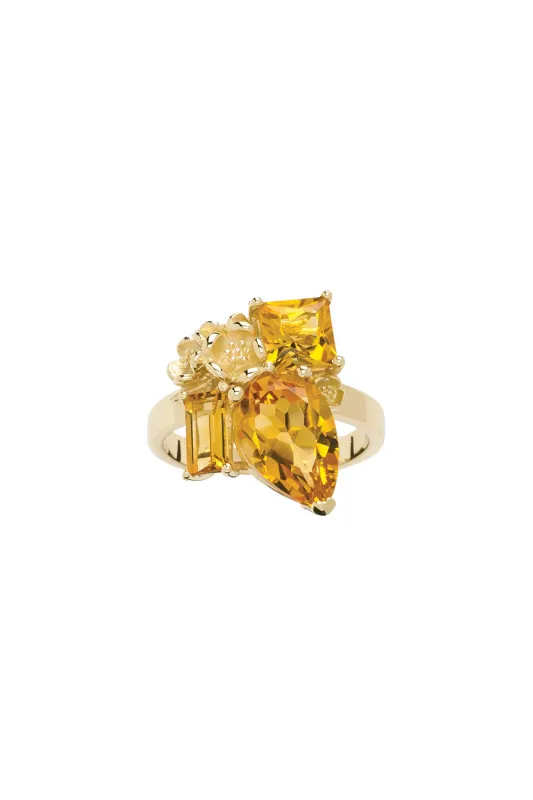 Rock Garden Ring Gold & Citrine sold by Karen Walker
