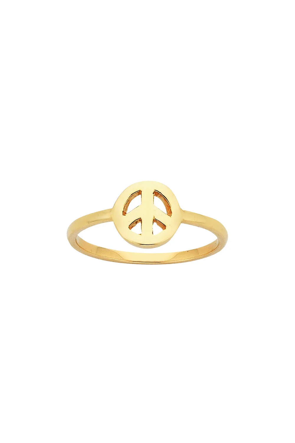 Mini Peace Ring Gold sold by Karen Walker