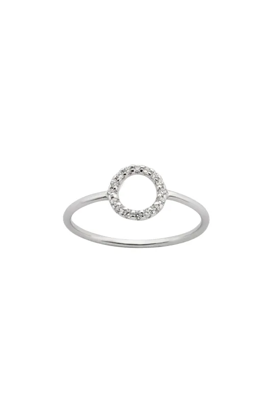 Orbit Diamond Ring, 9ct White Gold, .11ct Diamond sold by Karen Walker
