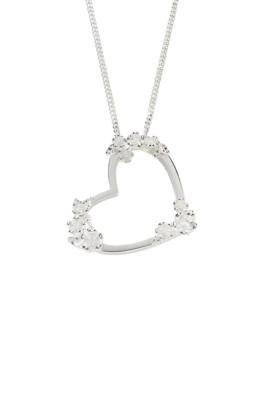 Botanical Heart Necklace Silver sold by Karen Walker