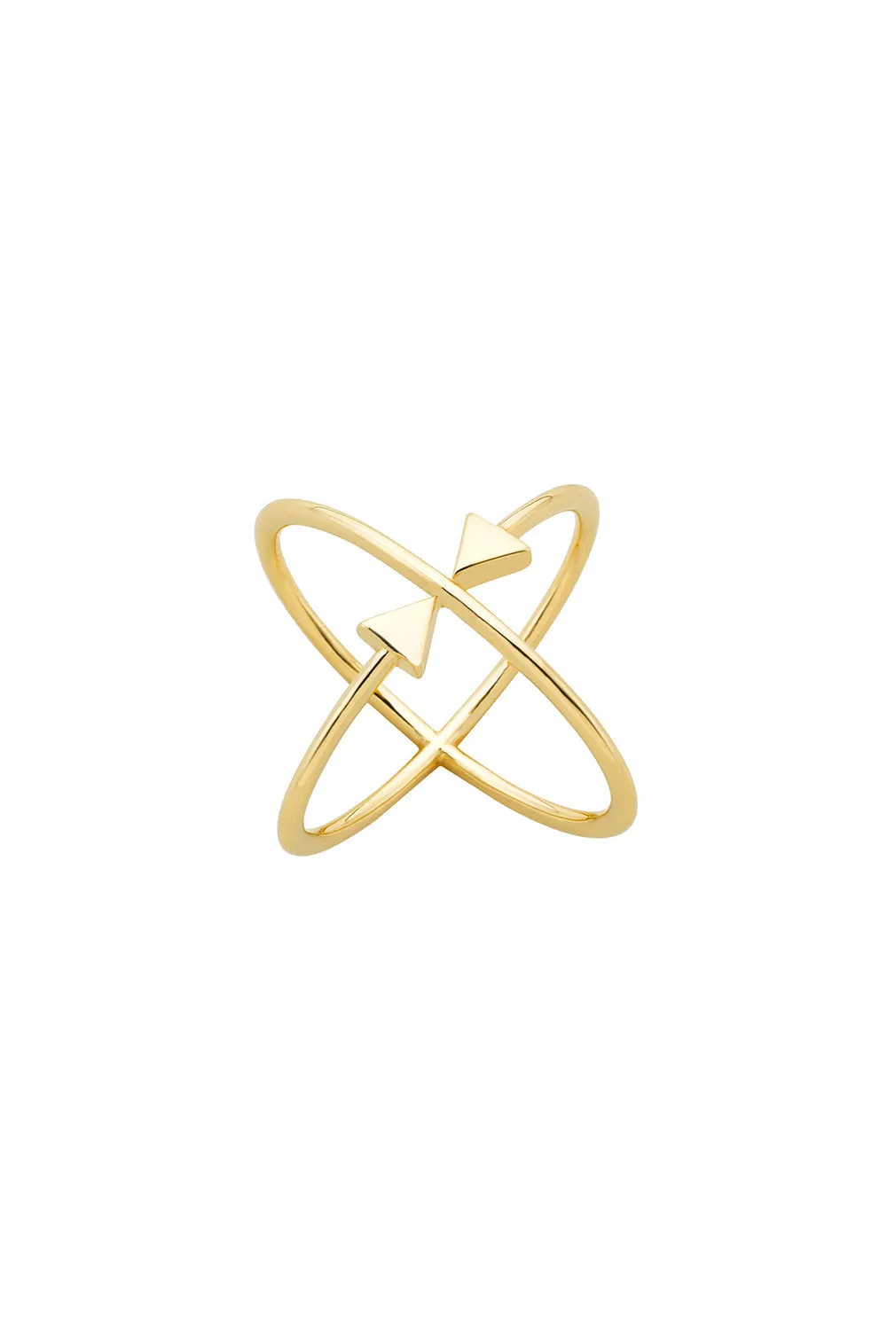 Atomic Arrows Ring Gold sold by Karen Walker