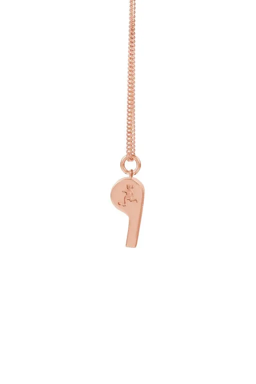 Runaway Soccer Girl Whistle Necklace Rose Gold sold by Karen Walker product image thumbnail 2