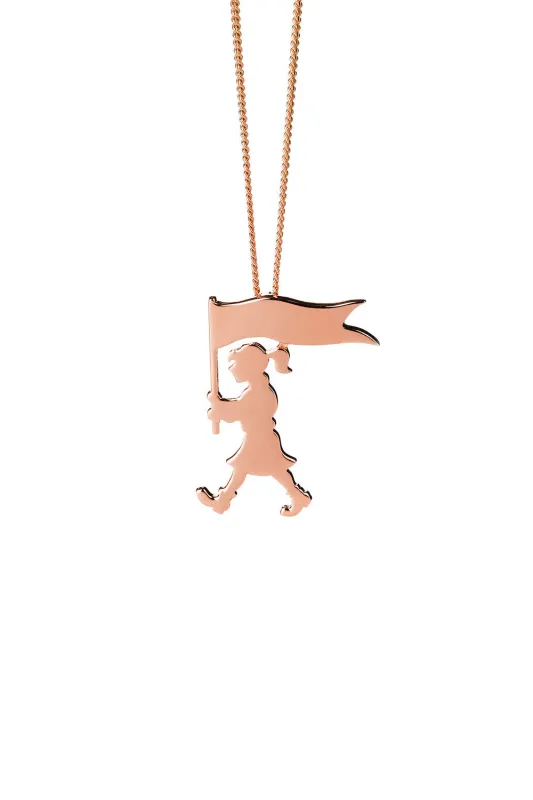 Marching Girl Necklace Rose Gold sold by Karen Walker