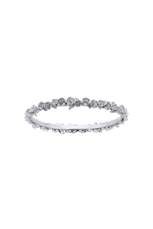 Wreath Bangle Silver 63mm sold by Karen Walker