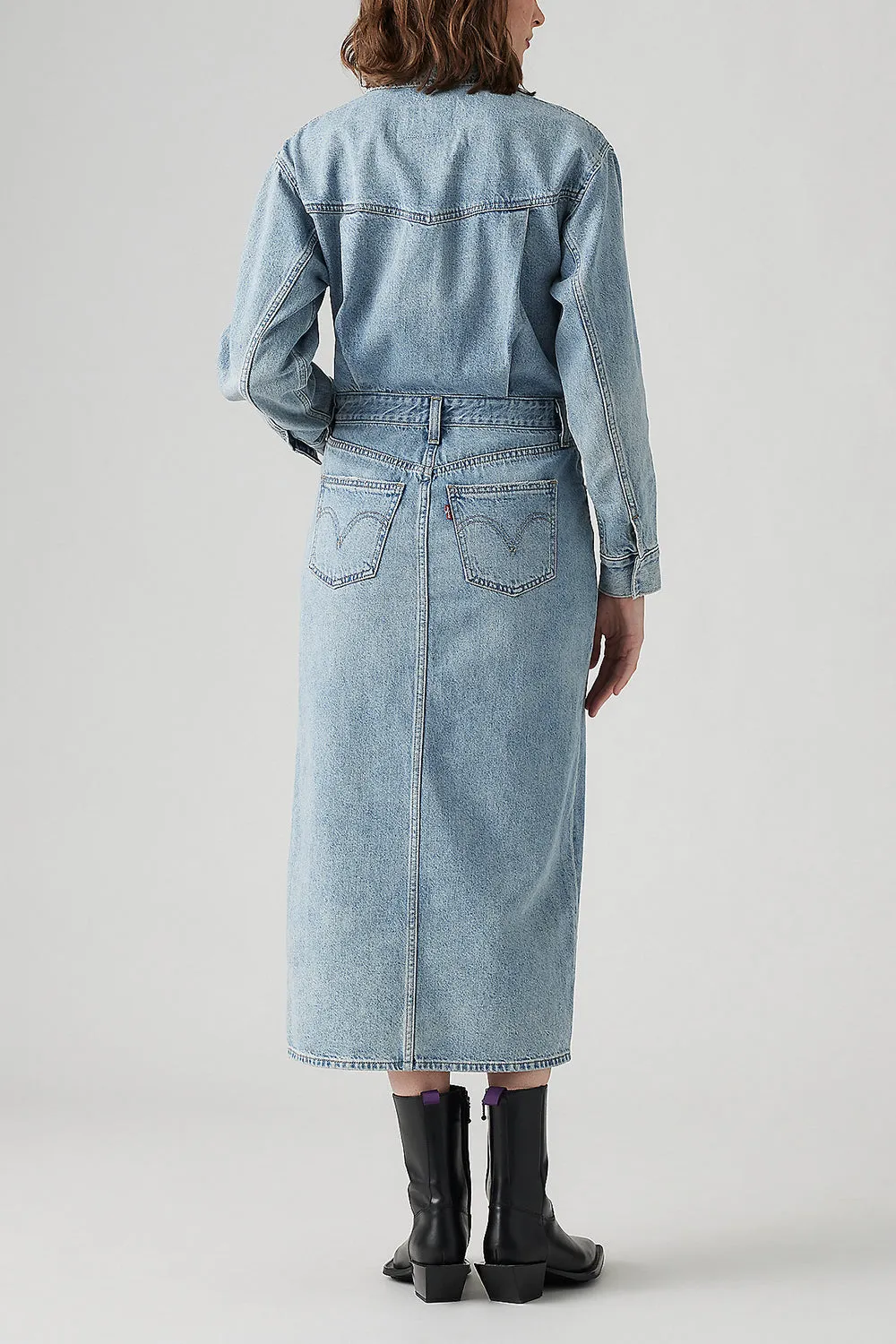 Denim Midi Shirt Dress Feeling This Blue sold by Karen Walker product image thumbnail 2