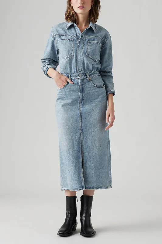 Denim Midi Shirt Dress Feeling This Blue made by Levi's