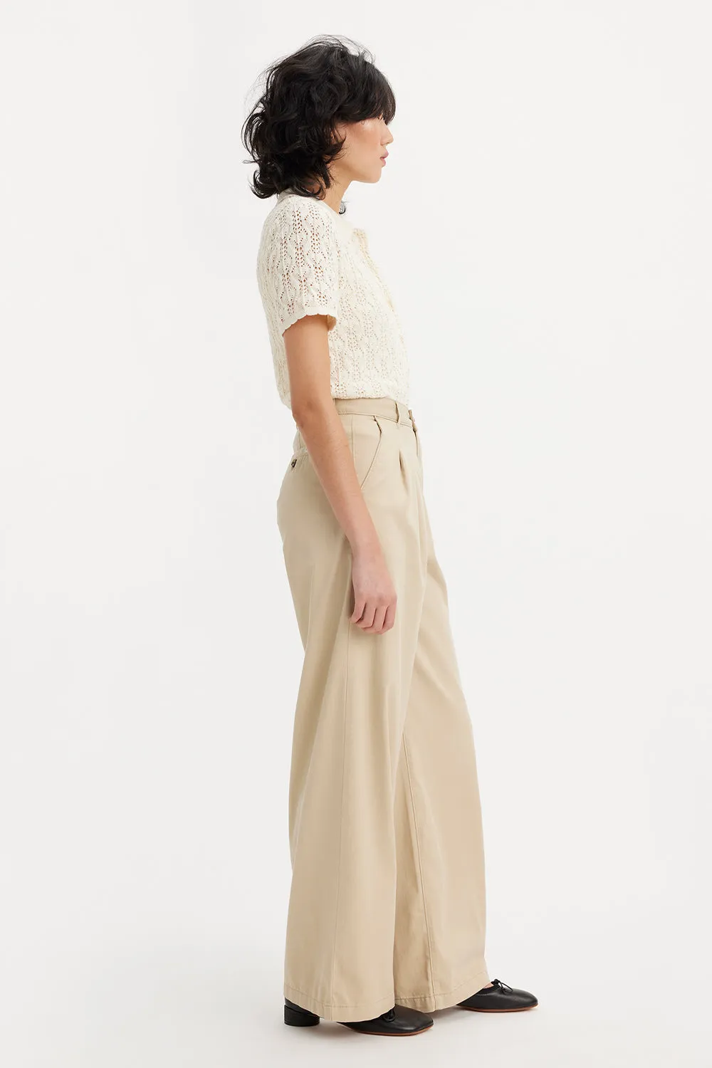 Pleated Wide-Leg Trousers Safari sold by Karen Walker product image thumbnail 2