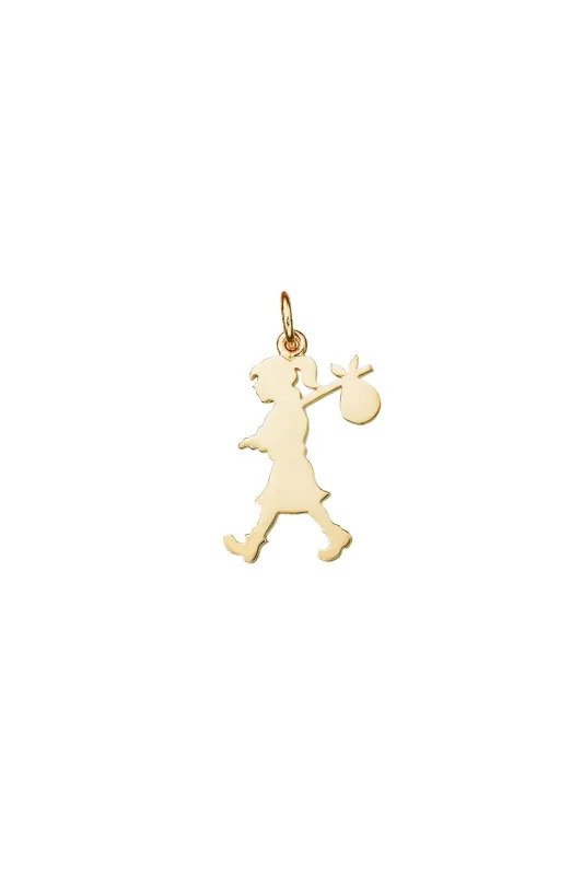 Runaway Girl Large Charm Gold sold by Karen Walker