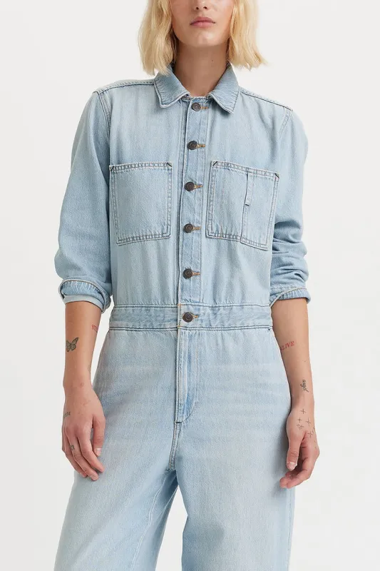 Iconic Lightweight Jumpsuit Celebrate the Moment Blue sold by Karen Walker