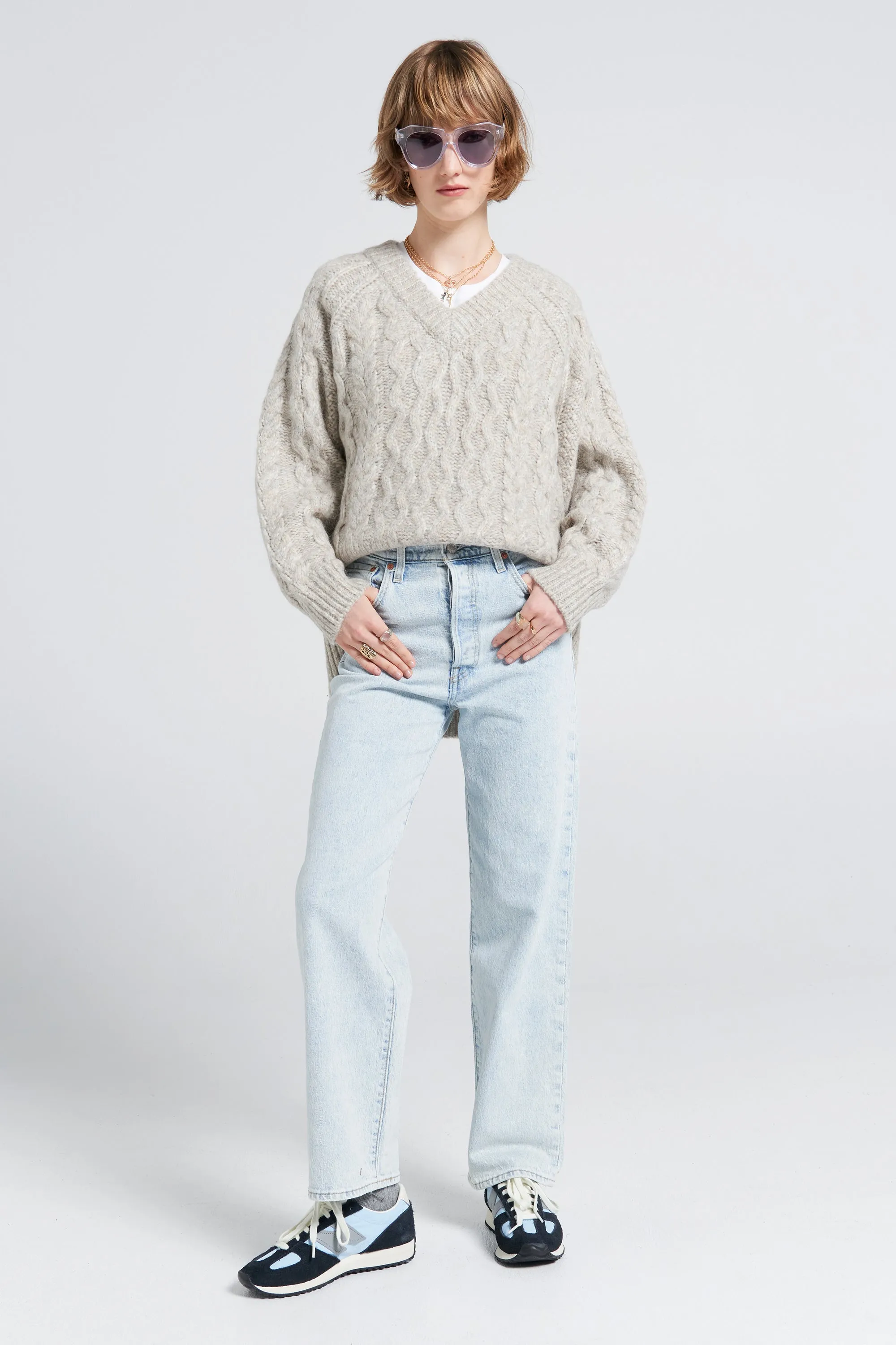 Ribcage Straight Ankle Jeans Be Frayed sold by Karen Walker