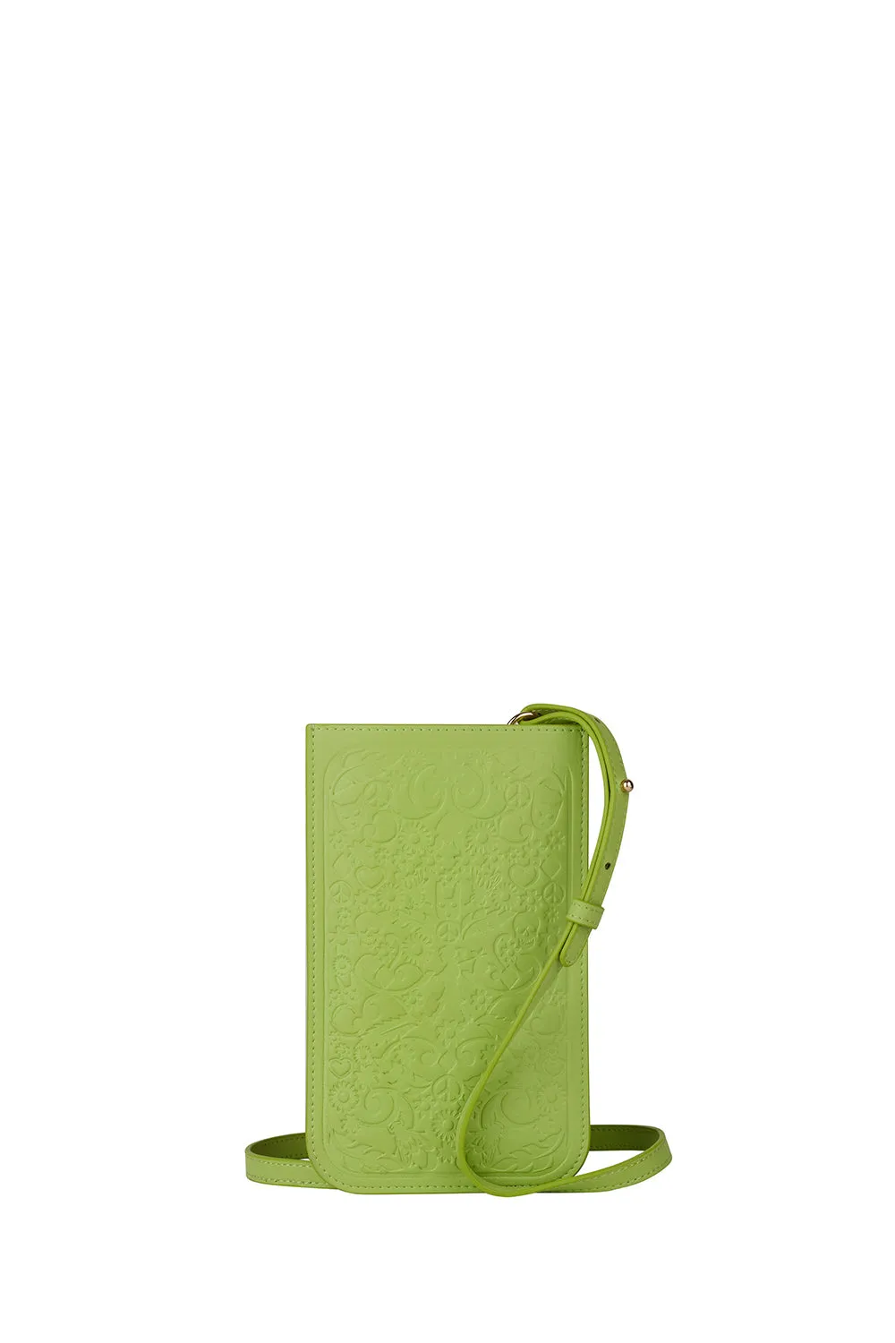 Filigree Phone Pouch Lime sold by Karen Walker