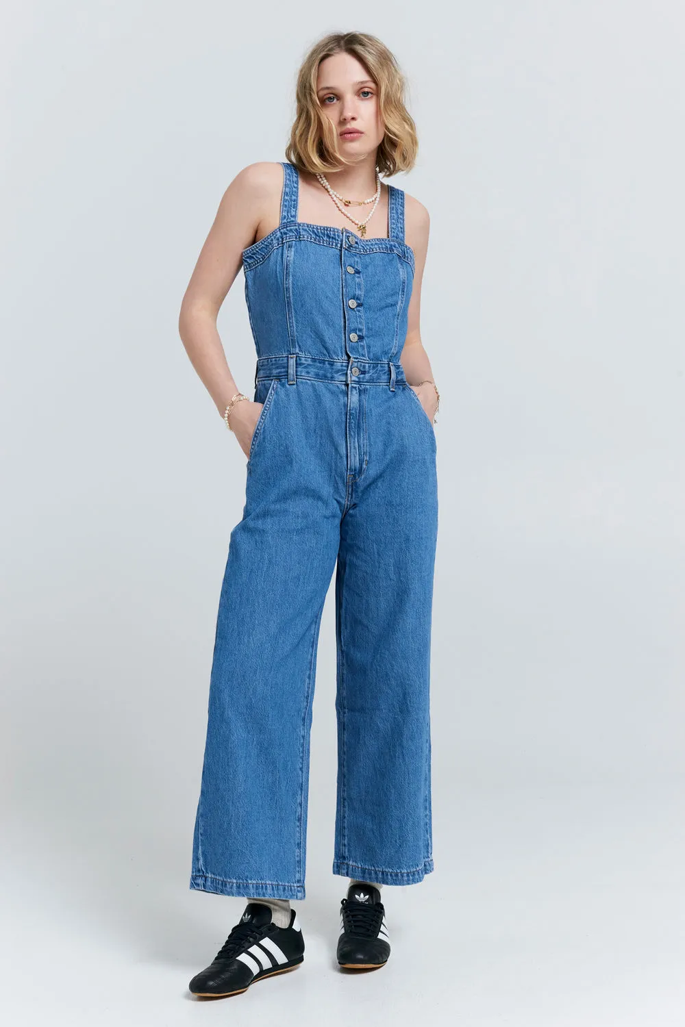 Drea Jumpsuit Cause and Effect Blue sold by Karen Walker