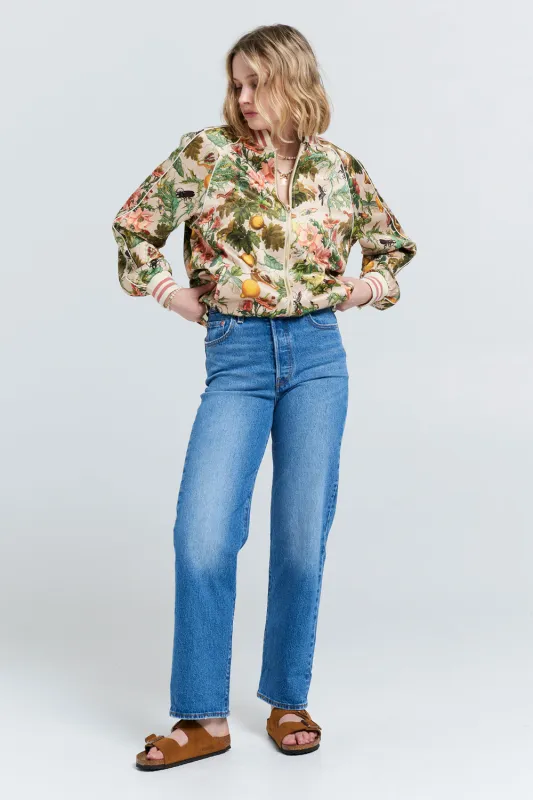 Ribcage Straight Ankle Jeans Dance Around Blue sold by Karen Walker