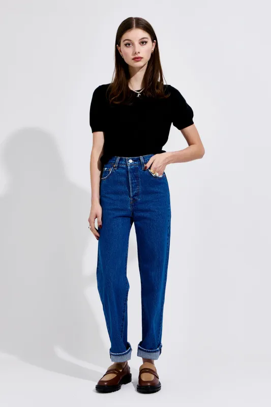 Ribcage Straight Ankle Jeans Jazz Pop sold by Karen Walker