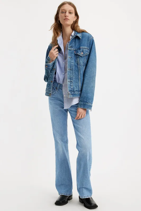 Middy Flare Jeans In Patches Medium Wash sold by Karen Walker