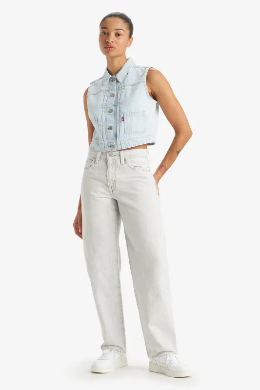 94 Baggy Jeans Bleached Noir sold by Karen Walker