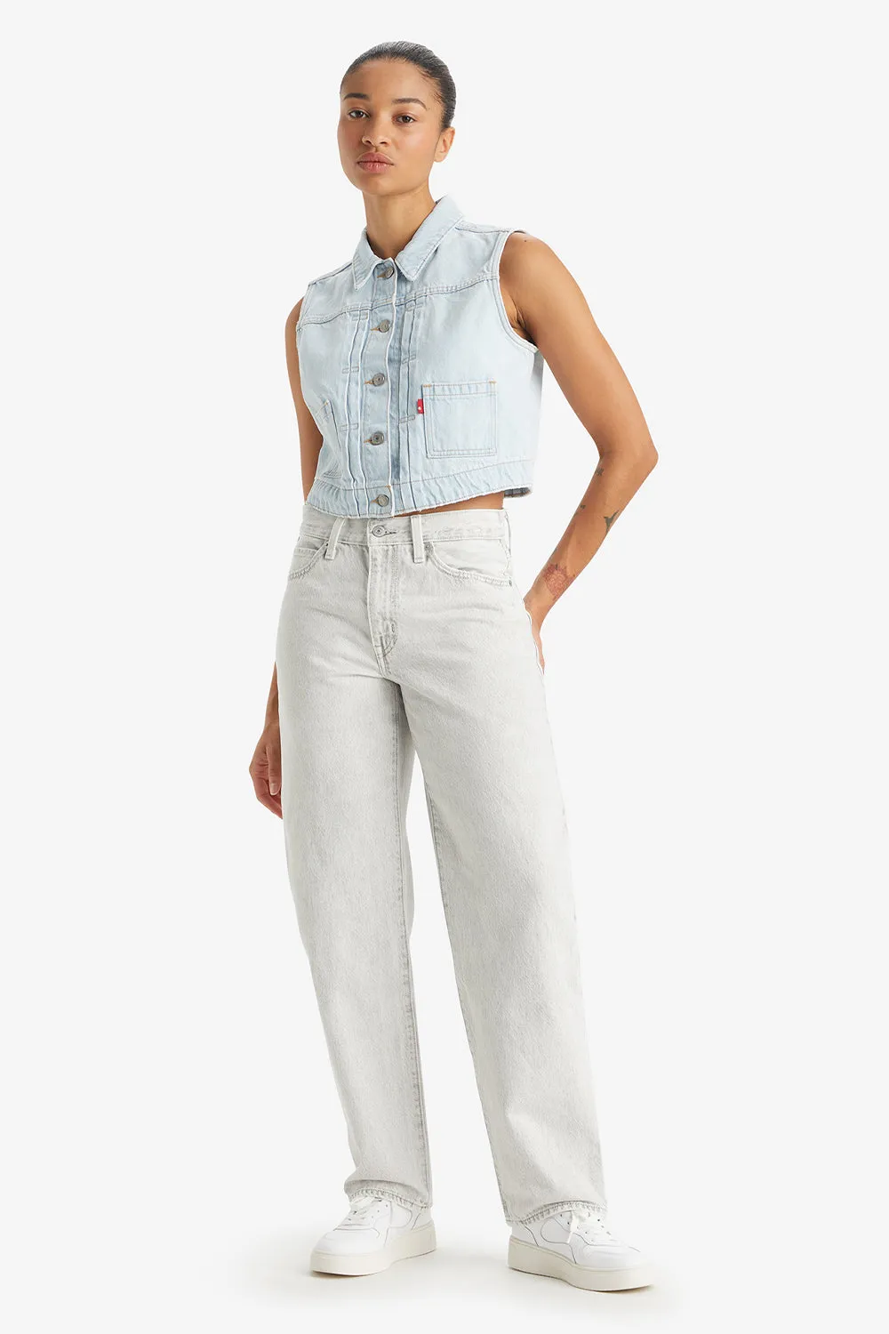 94 Baggy Jeans Bleached Noir sold by Karen Walker