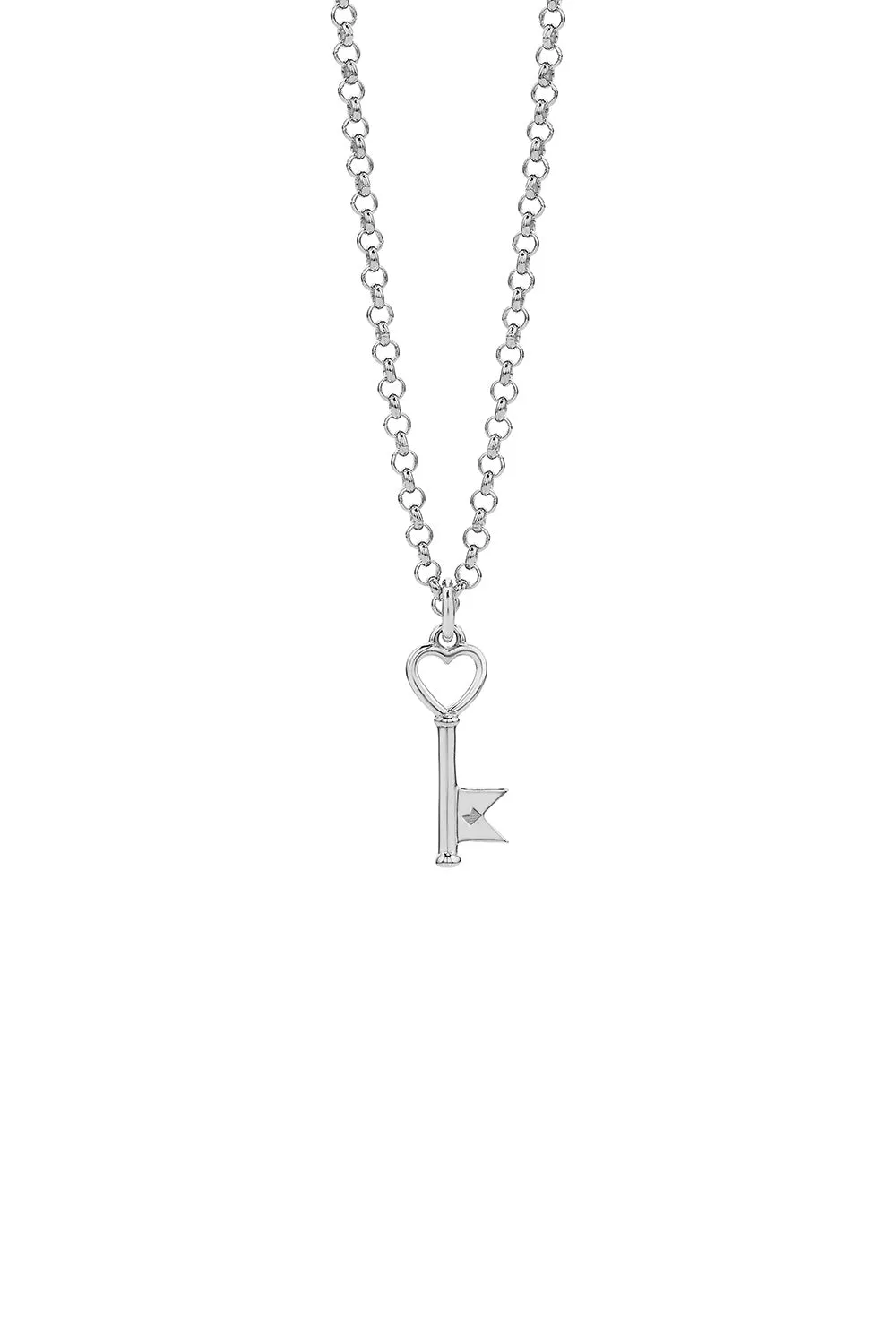 Monogram Key Necklace Silver sold by Karen Walker