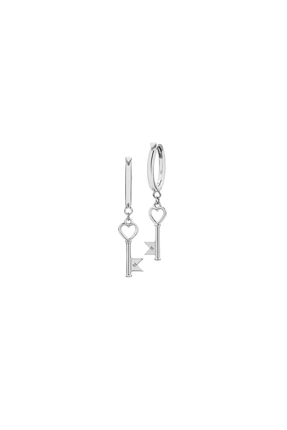 Monogram Key Earrings Silver sold by Karen Walker product image thumbnail 2