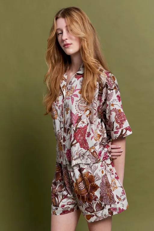 Edwardian Floral Boxer PJ Set Macadamia sold by Karen Walker product image thumbnail 2