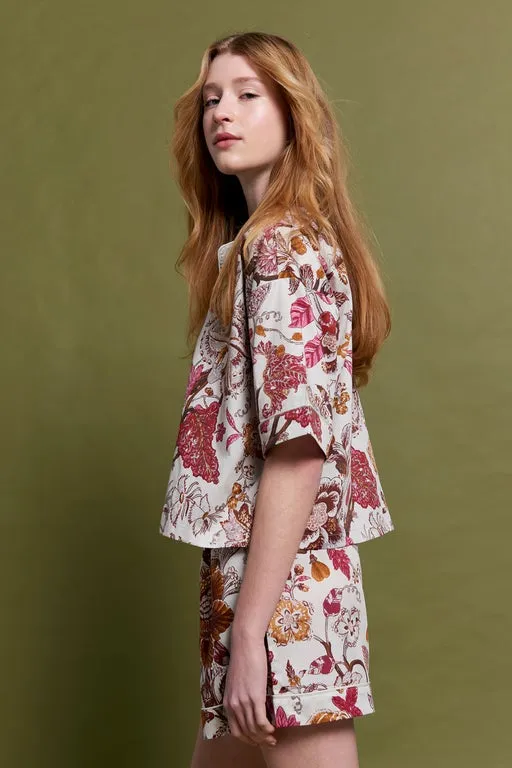 Edwardian Floral Boxer PJ Set Macadamia sold by Karen Walker product image thumbnail 3