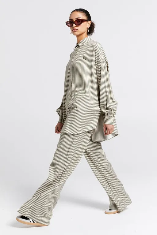 Tied Palazzo Lounge Pants Olive Stripe sold by Karen Walker product image thumbnail 3