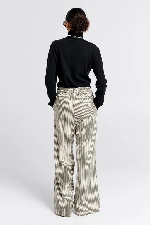 Tied Palazzo Lounge Pants Olive Stripe sold by Karen Walker product image thumbnail 2