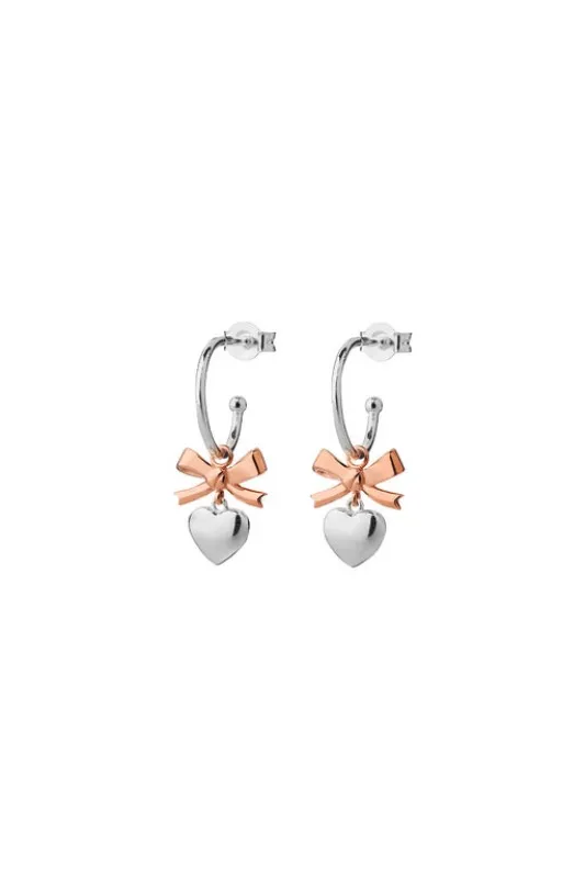 Mini Superlove Hoops Silver/Rose Gold sold by Karen Walker