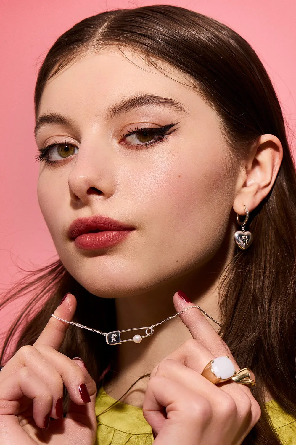 Runaway Safety Pin Necklace Rose Gold sold by Karen Walker product image thumbnail 2