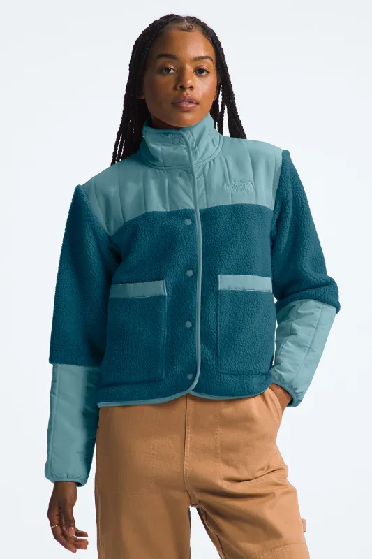 Cragmont Fleece Jacket Midnight Petrol/Algae Blue sold by Karen Walker