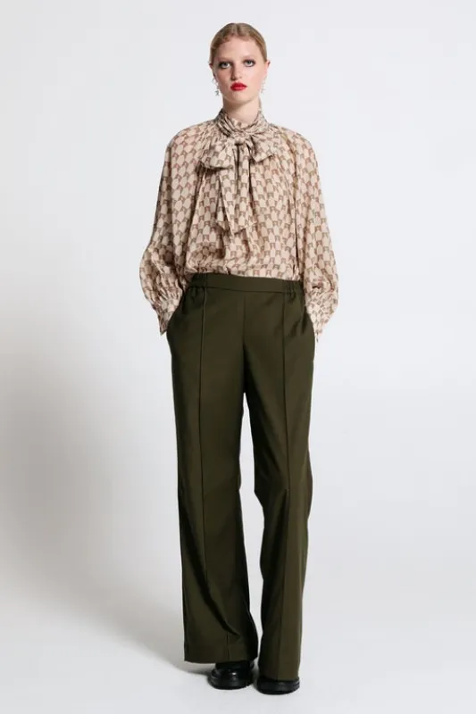 Palazzo Lounge Pants Olive made by Karen Walker