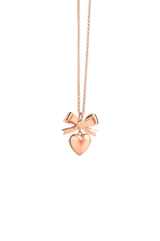 Superlove Bow Necklace Rose Gold sold by Karen Walker
