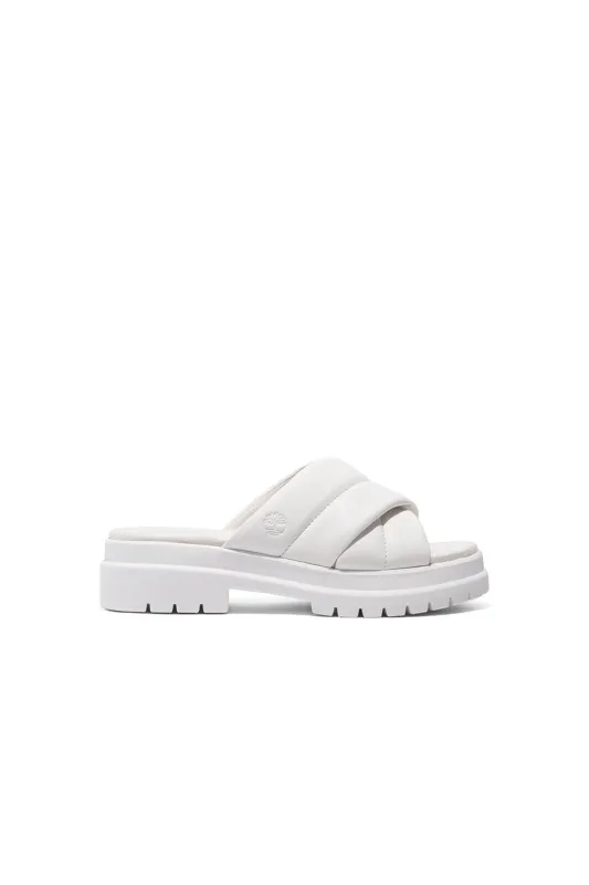 London Vibe Slide White Full Grain made by Karen Walker