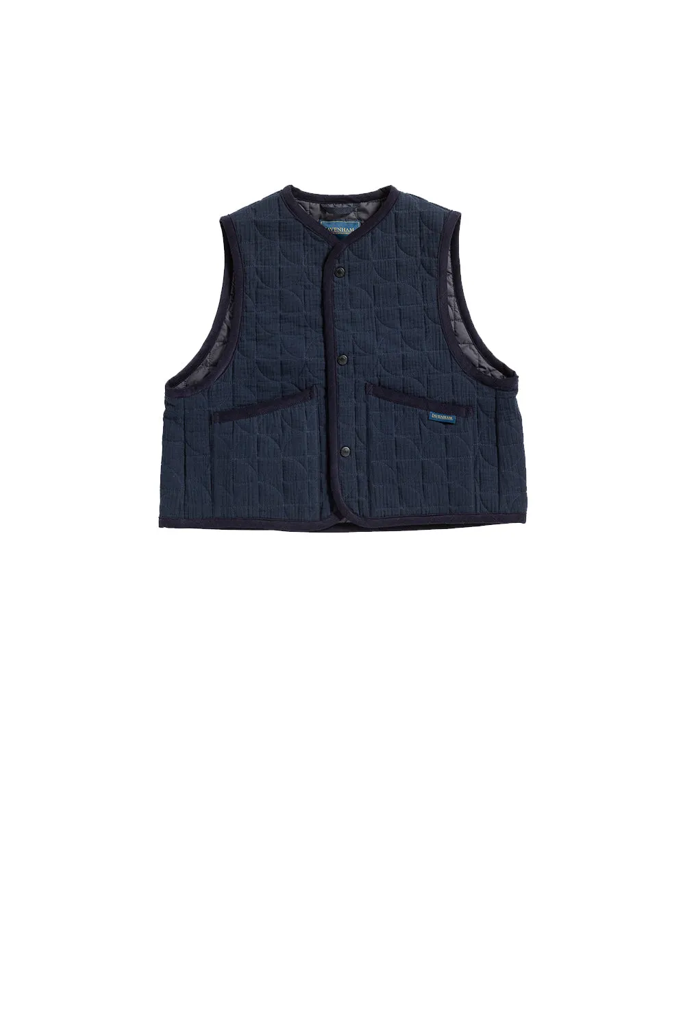 Gauze Leaf Quilt Cropped Thornham Navy sold by Karen Walker product image thumbnail 3