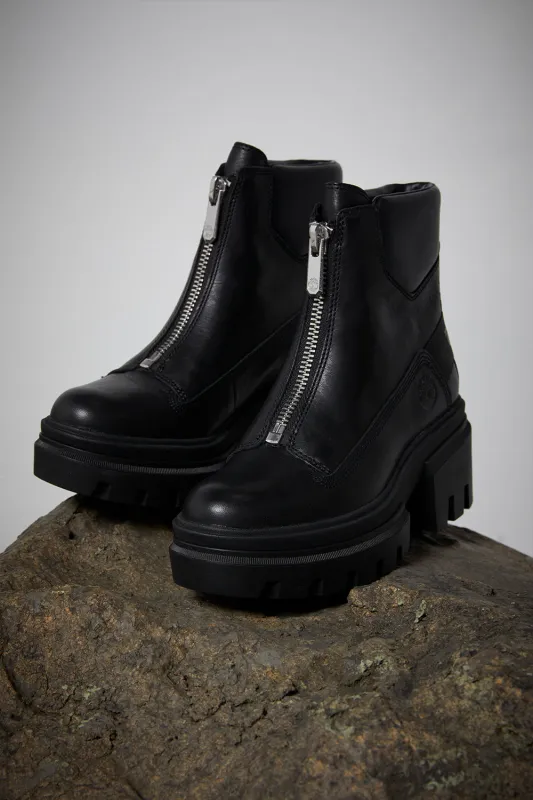 Everleigh Front Zip Boot Black Full Grain sold by Karen Walker