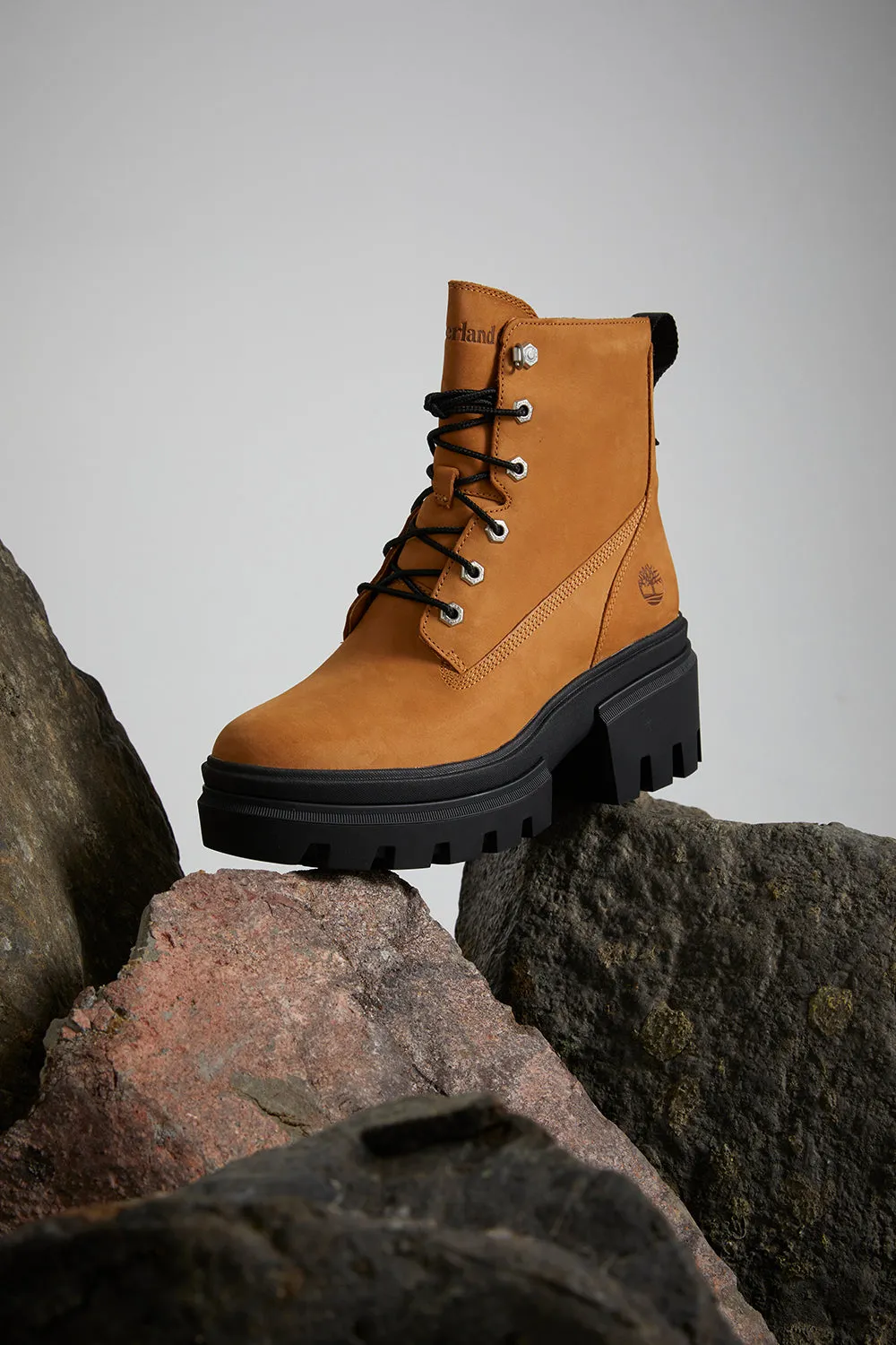 Everleigh 6-Inch Boot Wheat Nubuck sold by Karen Walker