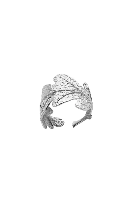 Oak Leaf Ring Silver sold by Karen Walker