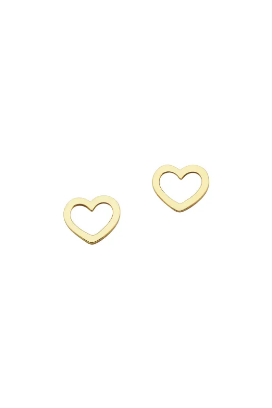 Mini Heart Studs Gold sold by Karen Walker