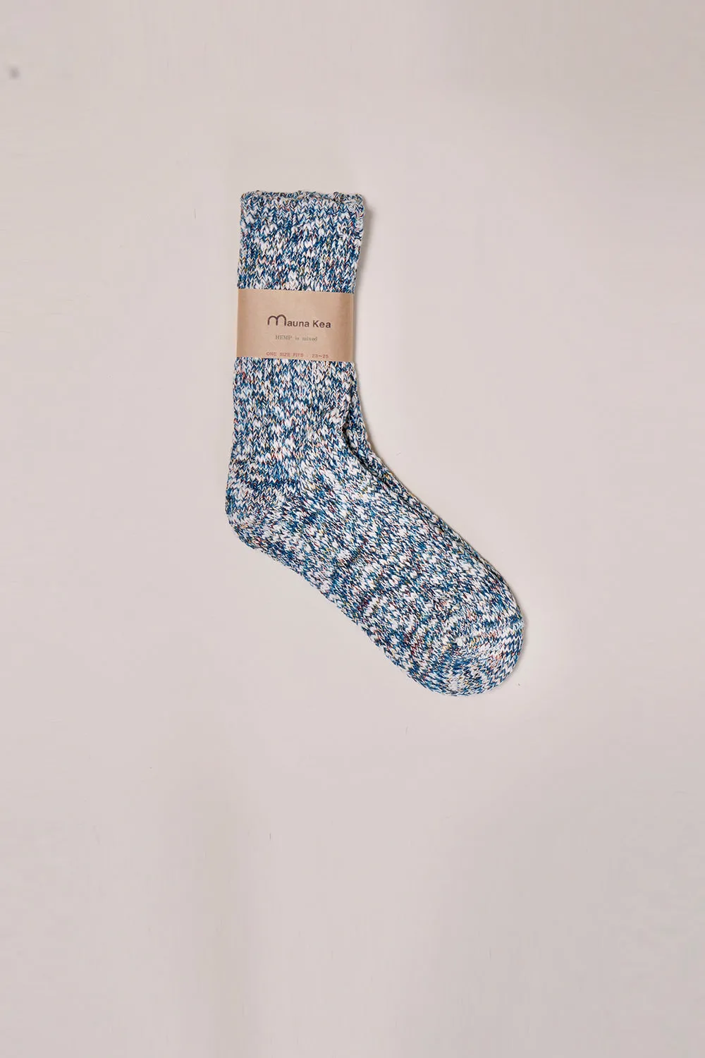 Slub Nep Twister Heather Multi Mix Socks Blue sold by Karen Walker