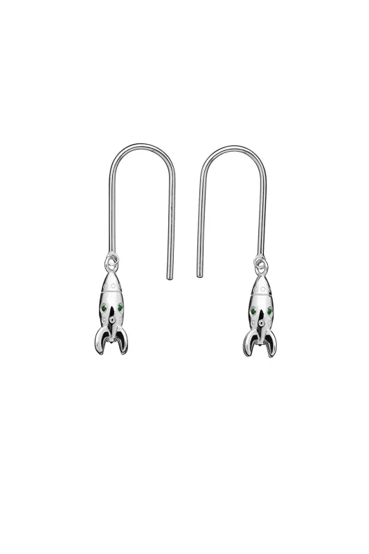 Mini Rocket Earrings Silver sold by Karen Walker